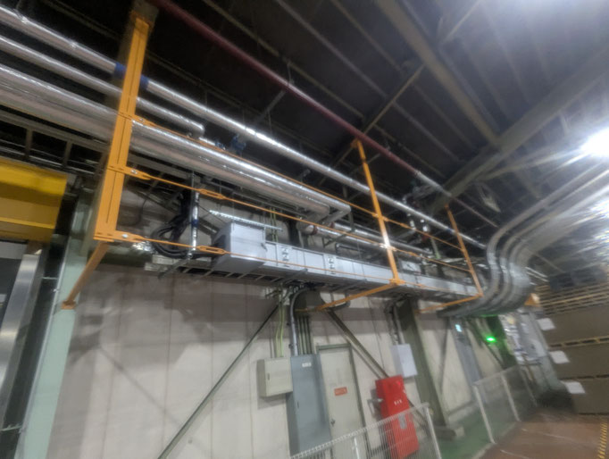 パレット崩落危険防止柵：工事写真