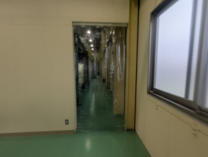 間仕切りテントカーテン：工事写真