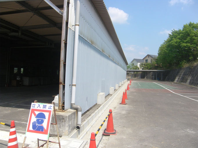 雨水排水対策工事の工事写真