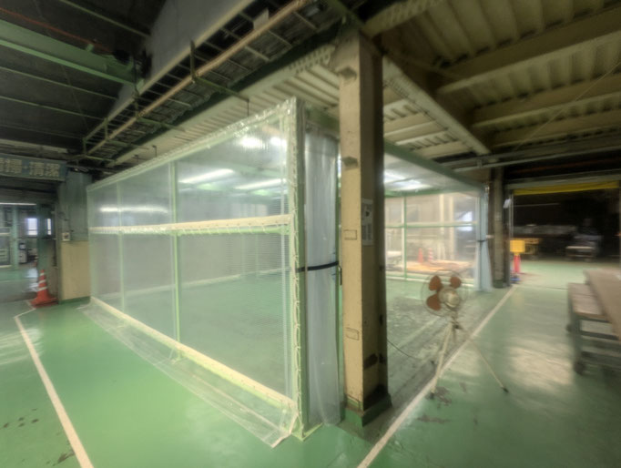 テント作業場新設工事：工事写真
