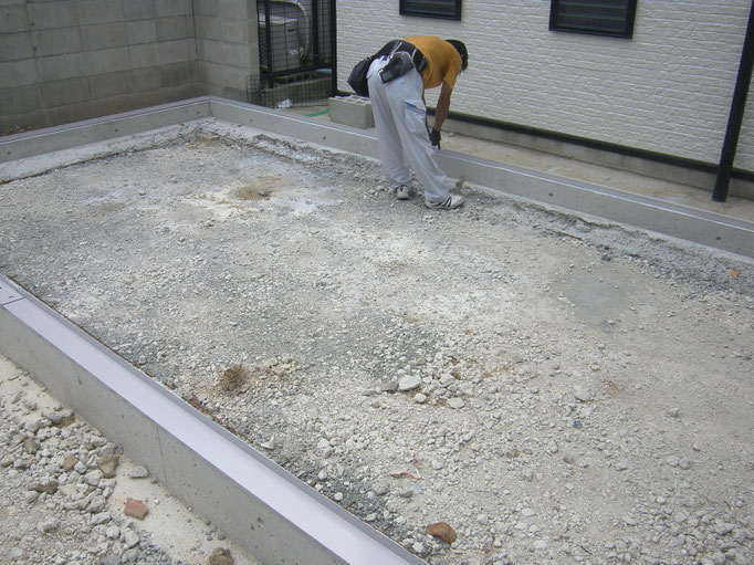 大型ガレージ新設工事の工事写真