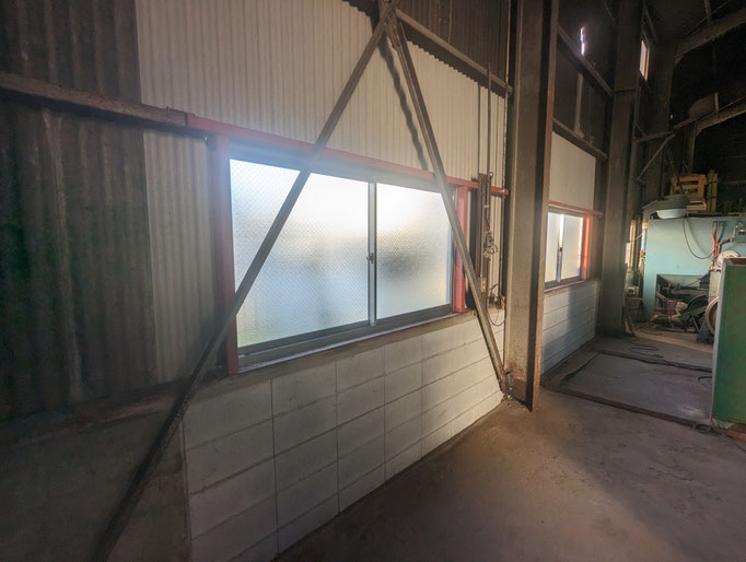 建屋破損部復旧工事の工事写真