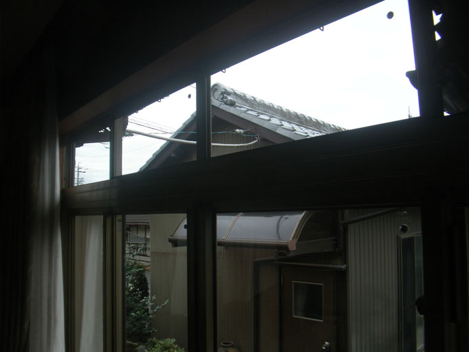 単板ガラス取替工事：工事写真
