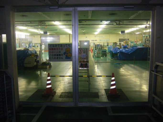 仮間仕切り工事の工事写真