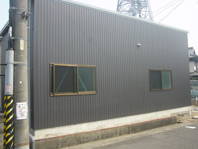 工場新築工事の工事写真