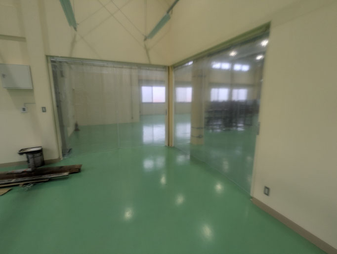 間仕切りテントカーテン：工事写真