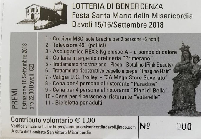 Lotteria di Beneficienza Clicca Per i Numeri Vincenti