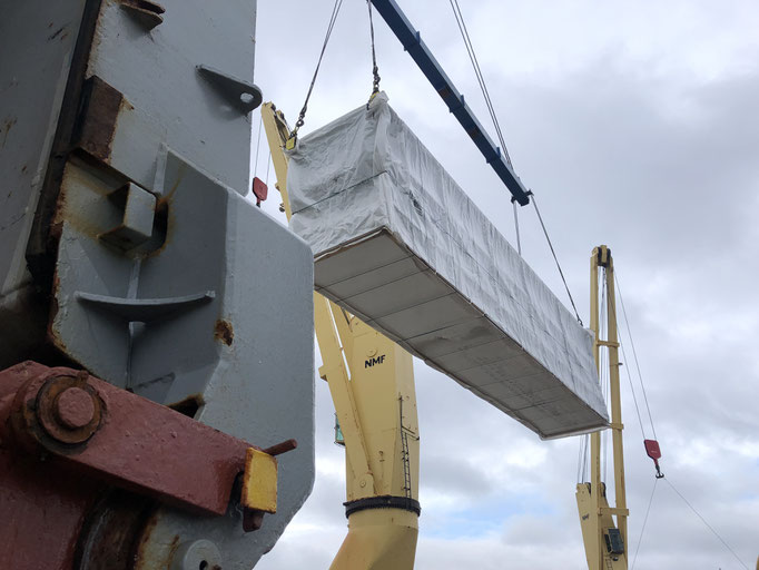 project cargo loaded in Hamburg bound for North Africa