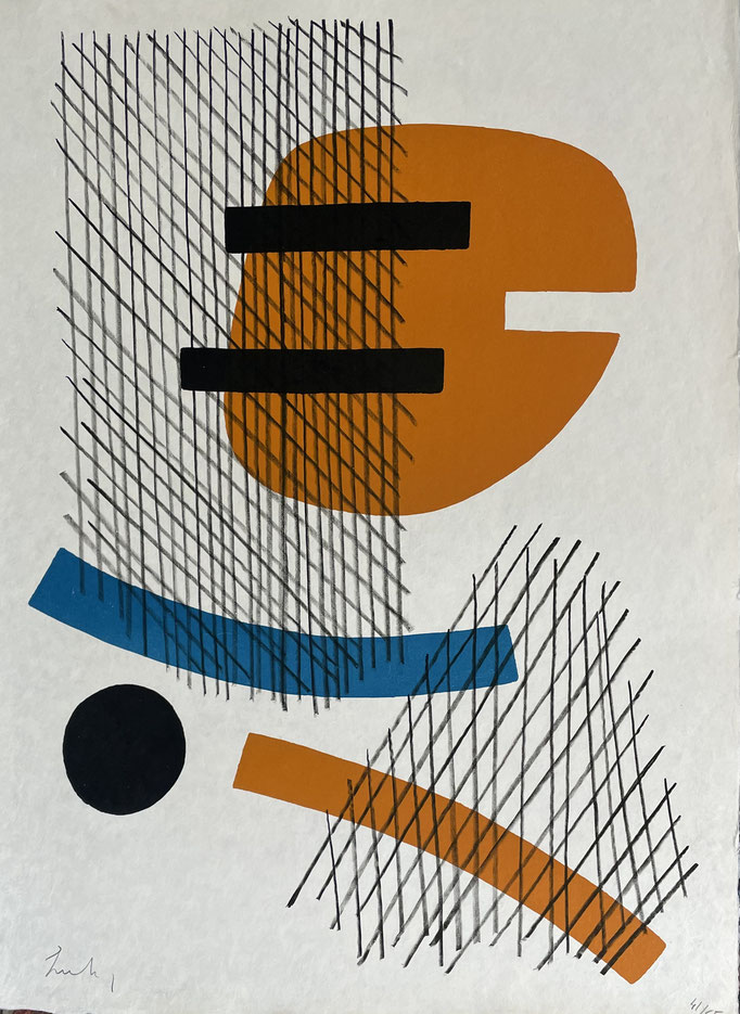 Berto lardera , lithographie sur japon nacré, signée et numérotée , 77 x 57 cm