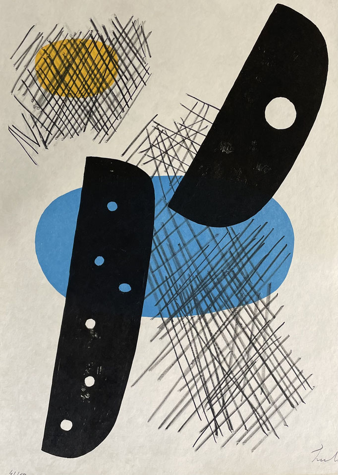 Berto lardera , lithographie sur japon nacré, signée et numérotée , 77 x 57 cm