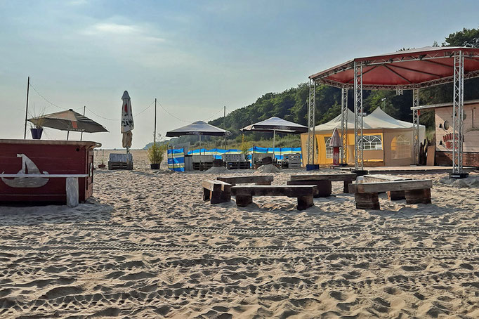 "Havanna Beach" bei Ückeritz auf Usedom morgens ganz ohne Bachparty. Foto: Kai-Uwe Ruf