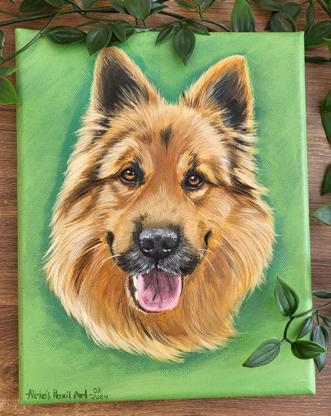 *Auftragsarbeit* Hund Felix / 20x30cm - Juli 2024