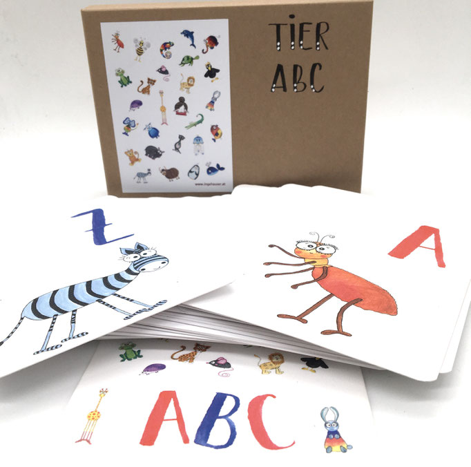 TIER ABC, Lernen, Schule, Buchstaben, Kinder, Kinderzimmer, Kindergeschenk