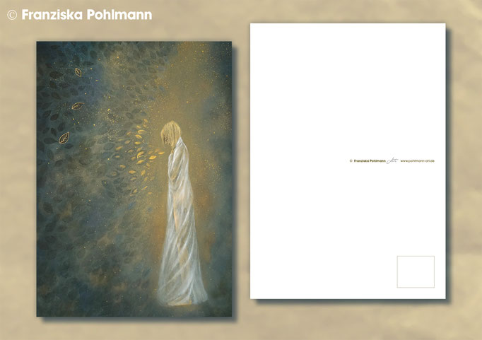 Postkarte "Golden Rain" (300 g/m2 Chromokarton matt, Digitaldruck) I Format: A6 I Druck wird mit ABGERUNDETEN ECKEN angeboten I Preis: 1,80 Euro zzgl. Versandkosten