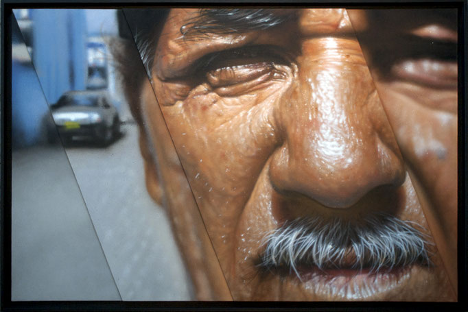 BIGOTE - Jean Rooble - Spraypaint on wood - 80 x 120 cm (2017)