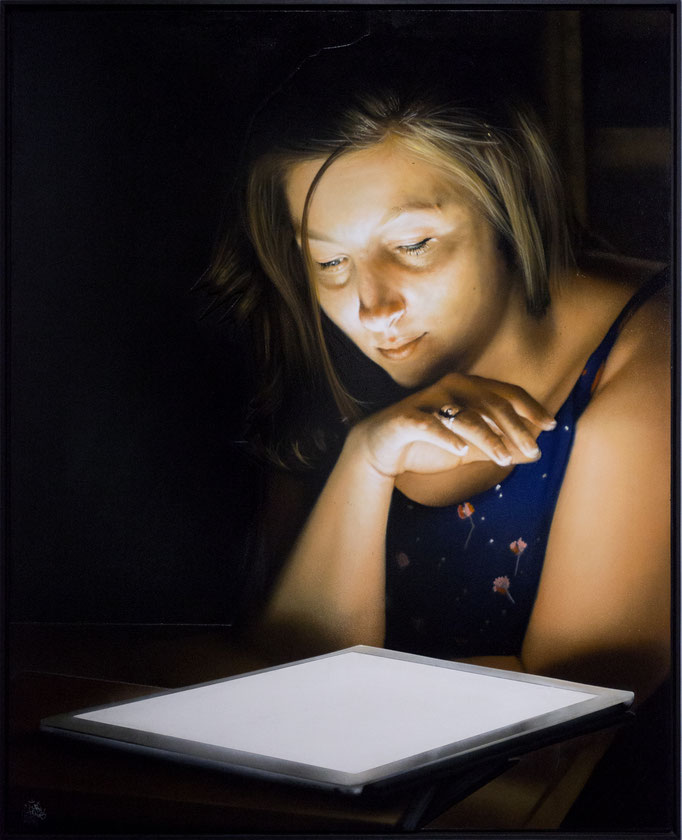 EMAIL - Jean Rooble - Spraypaint on mdf - 160 x 130 cm (2018)