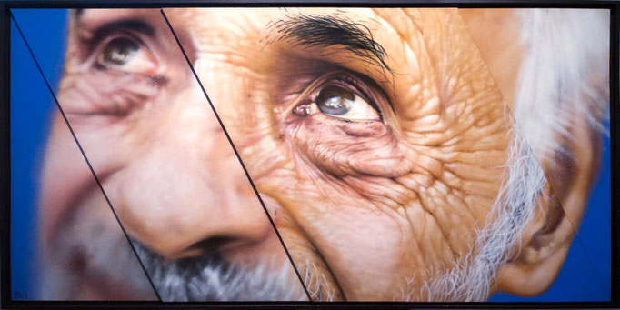 JEAN-MICHEL - Jean Rooble - Spraypaint on wood - 80 x 160 cm (2017)