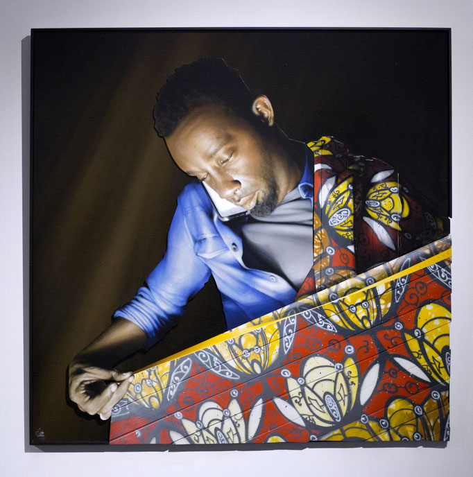 ORDER - Jean Rooble - Spraypaint on wood and mdf - 160 x 160 cm (2018)