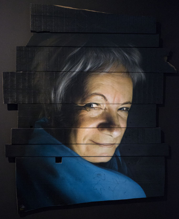 MOTHERBOARD - Jean Rooble - Spraypaint on wood - 170 x 140 cm (2019)
