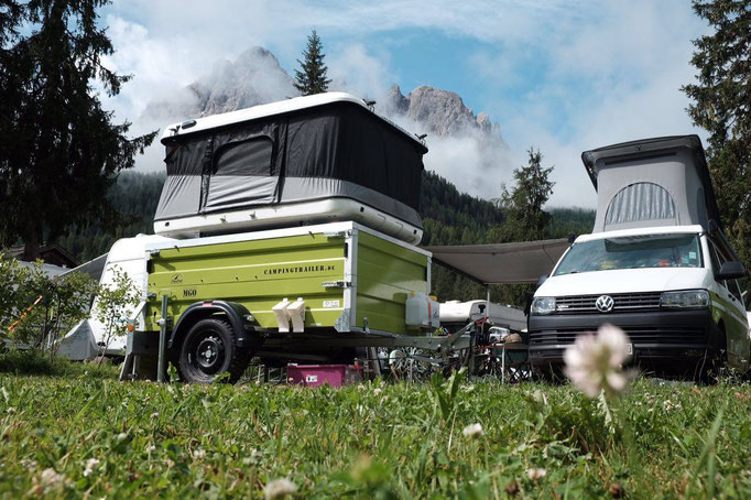 Faltcaravan, Campinganhänger, Zeltanhänger, Autodachzelt, Dachzelt, Campingtrailer, FreeBird-Trailer, MGO, Montegrosso Outdoor