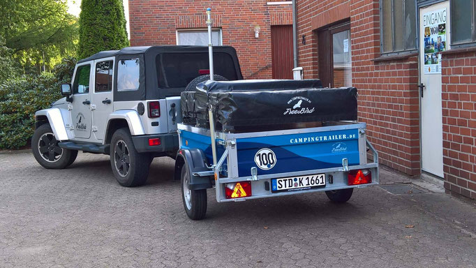 Faltcaravan, Campinganhänger, Zeltanhänger, Autodachzelt, Dachzelt, Campingtrailer, FreeBird-Trailer, MGO, Montegrosso Outdoor