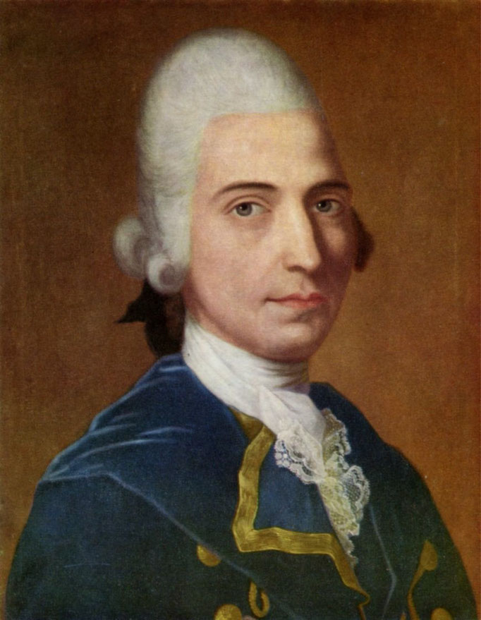 Porträtgemälde von Gottfried August Bürger, gemalt von Tischbein, 1771