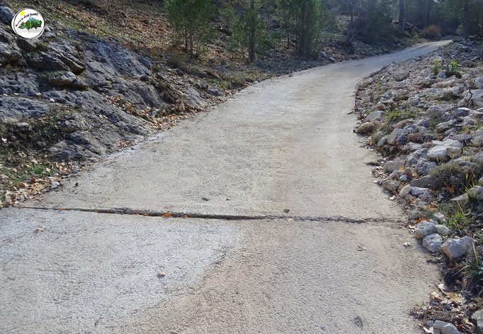 Tramo asfaltado del Camino de Valdeazores collado de Fuente Bermeja