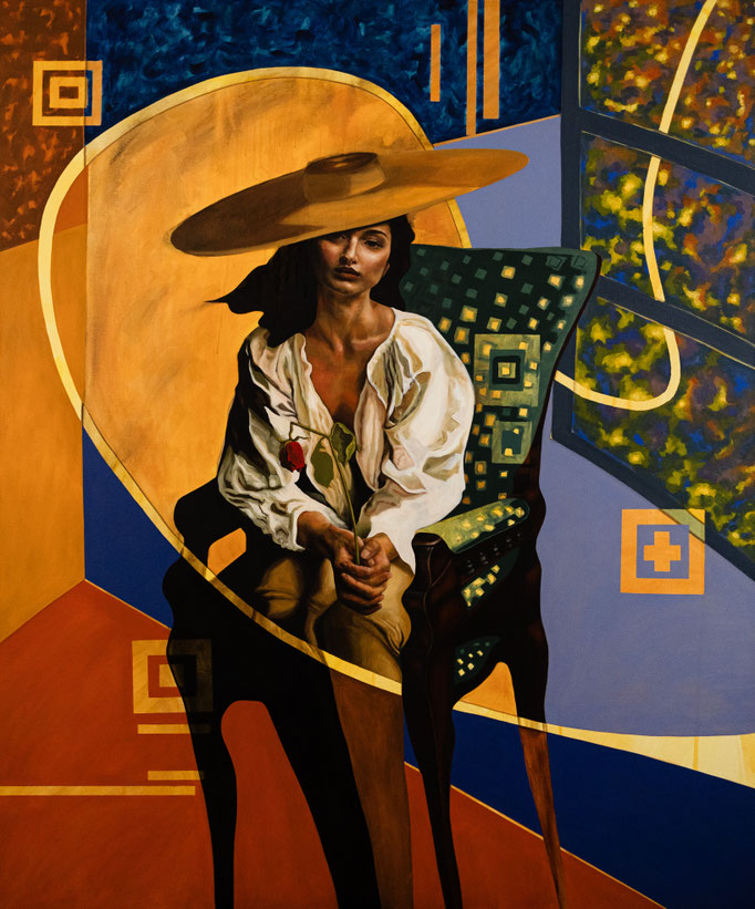 ROSE / oil painting on canvas / 180 x 150 cm / 2025