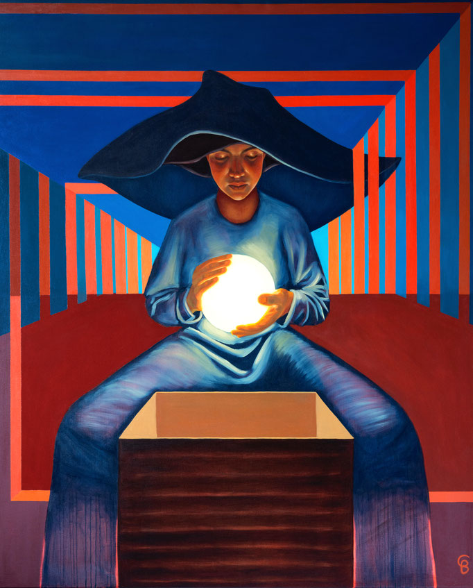 THE LIGHT AND THE BOX / oil painting on canvas / 130 x 160 cm / 2021