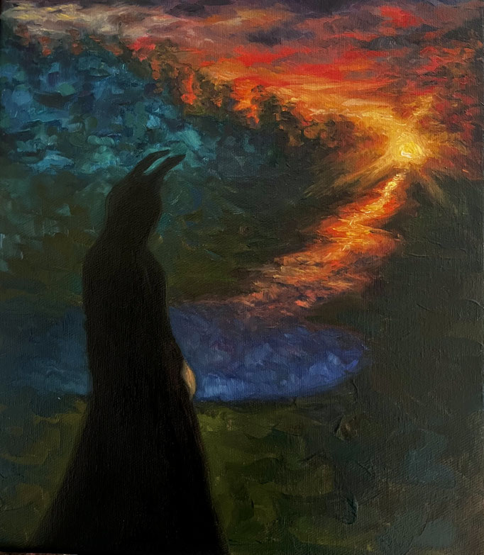 A JOURNEY TOWARDS I / oil painting on canvas / 40 x 50 cm / 2025