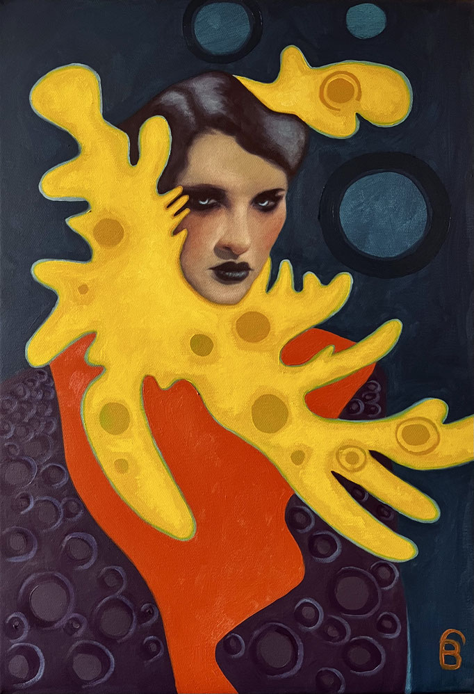ANEMONE / oil painting on canvas / 45 x 70 cm / 2024