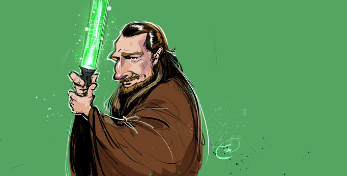 Liam Neeson als Qui Gon Jin aus der Star Wars Saga