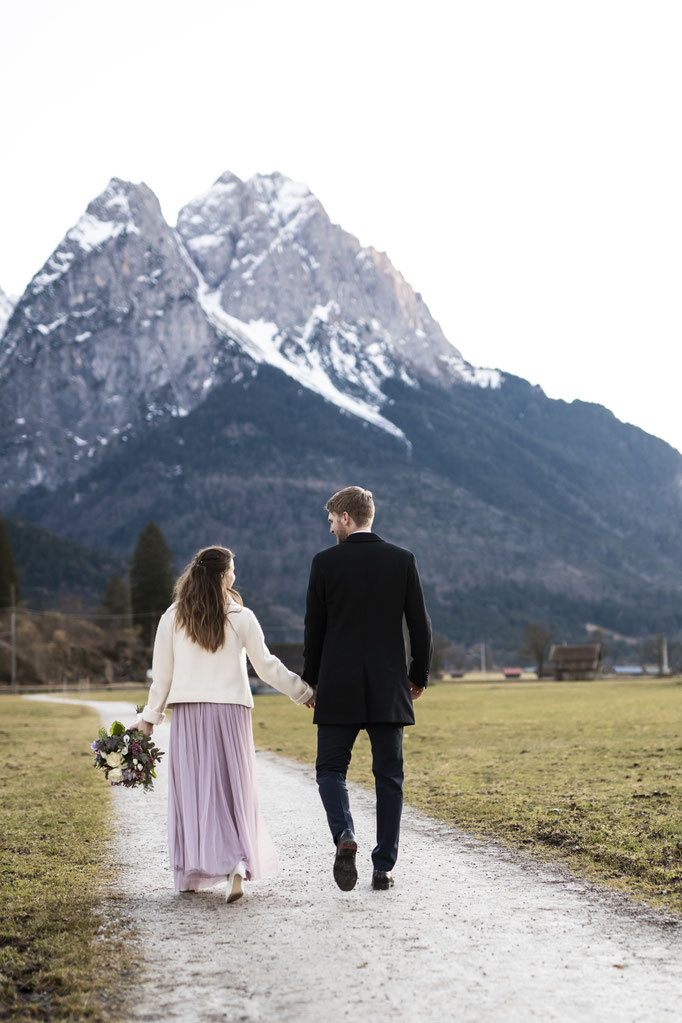 Heiraten am Eibsee Brautpaarshooting Paarshooting Garmisch-Partenkirchen