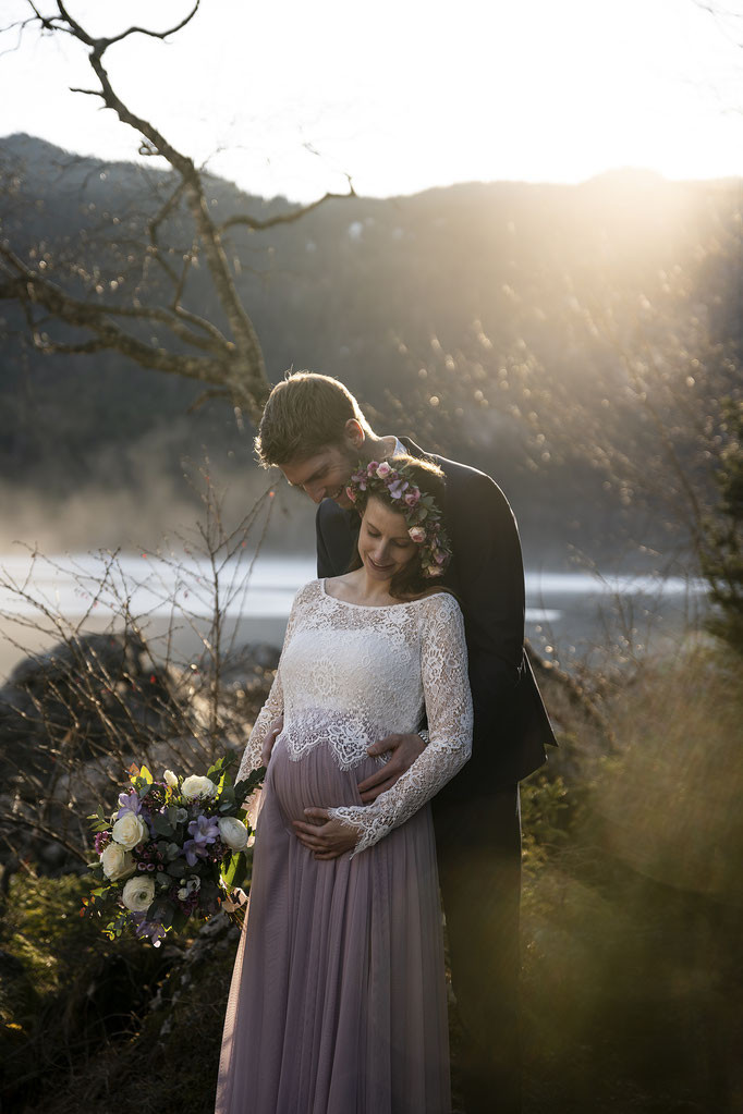 Heiraten am Eibsee Brautpaarshooting Paarshooting Garmisch-Partenkirchen