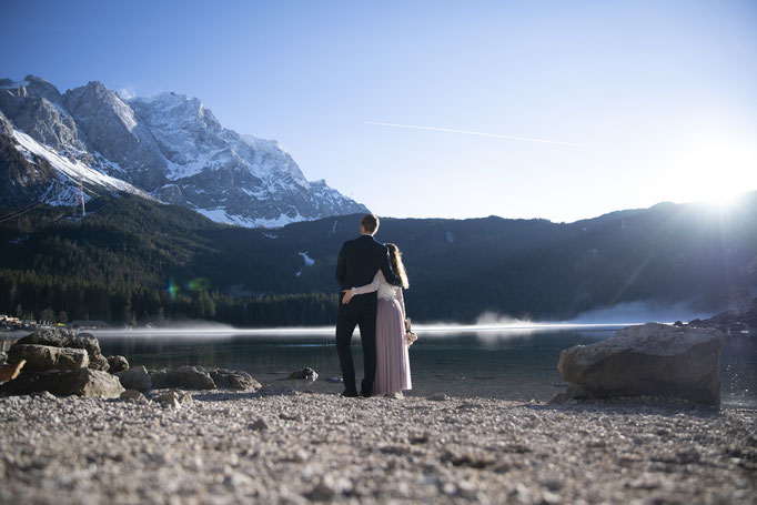 Hochzeit in Garmisch Murnau Eibsee Partenkirchen Fotografin heiraten Hochzeitsfotografin