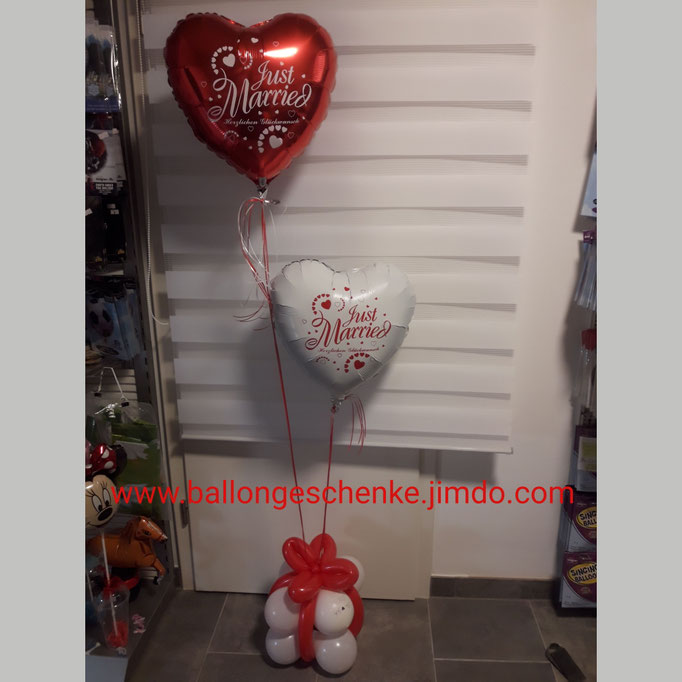 Ballonkiste mit 2 bedruckten Folienballons 45 cm -  komplett   20,80