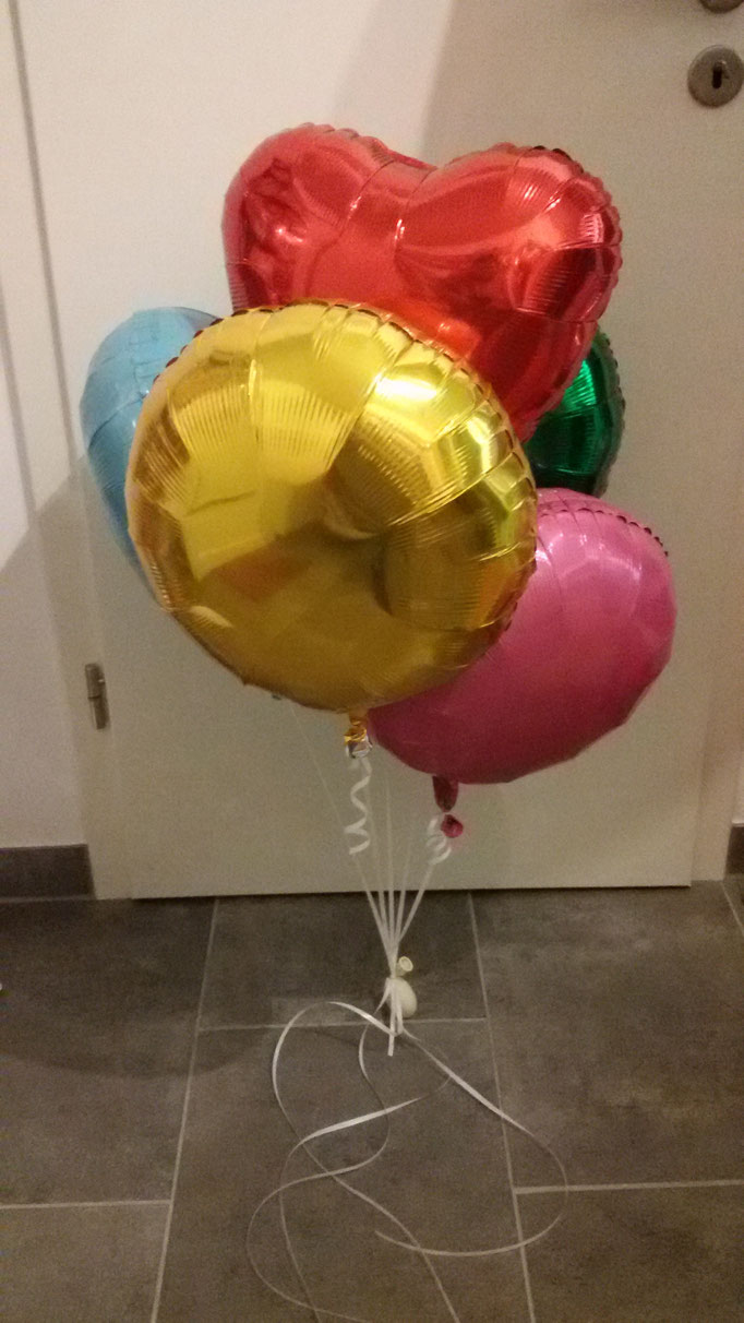 1 Stück Folienballon unbedruckt incl. Ballongas  -  Preis je Ballon   5,00€