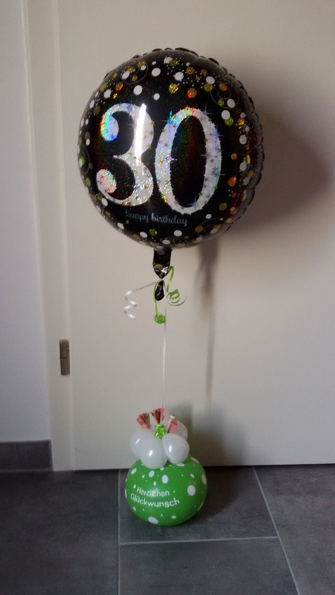 Folienballon schwarz incl.Ballongewicht  - 10,50€
