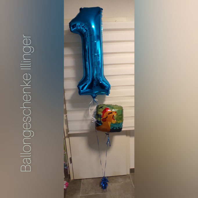 Ballonstrauß Zahl 86cm + kleinen Folienballon - 23,00€