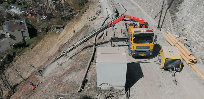 Bohrarbeiten mit Bohr-LKW