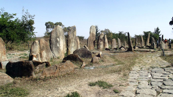 Tiya Stelae Field. Voyage Séjour Trek et randonnée, Road trip et visite de la Région Oromia en Ethiopie.  Le cimetière de Tya