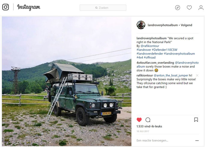 Land Rover Defender rooftent camping in Croatia