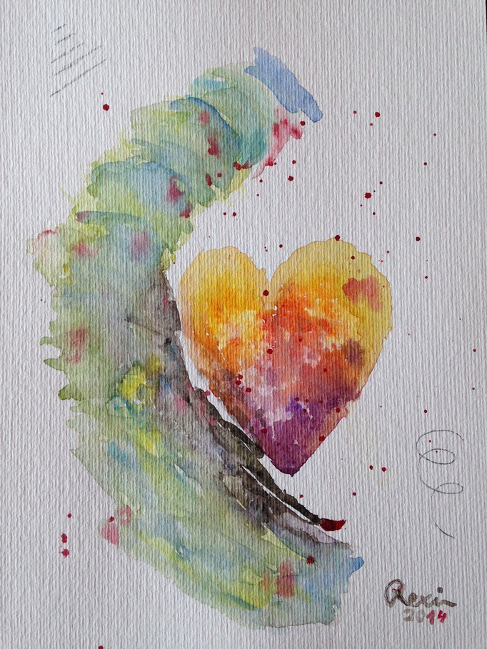 Herz, Aquarell