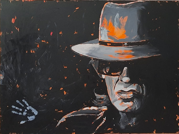 Udo Lindenberg l 120x90 cm l Öl & Acryl auf Leinwand