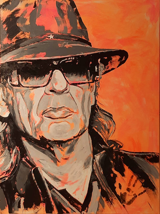 Udo Lindenberg l 90x120 cm l Öl & Acryl auf Leinwand