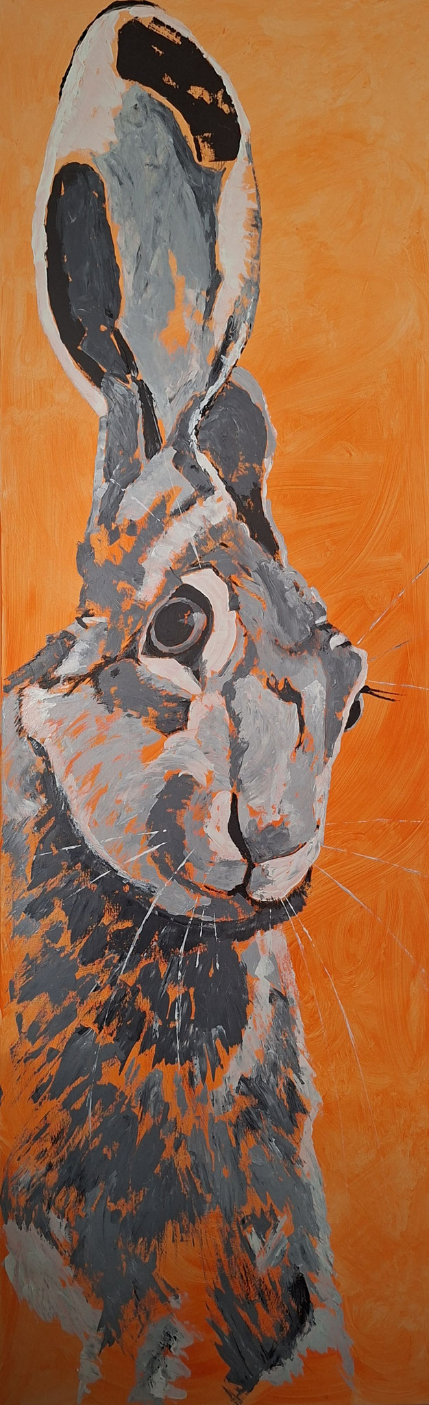 Der Hase 3 l 60x190 cm l Acryl auf Leinwand