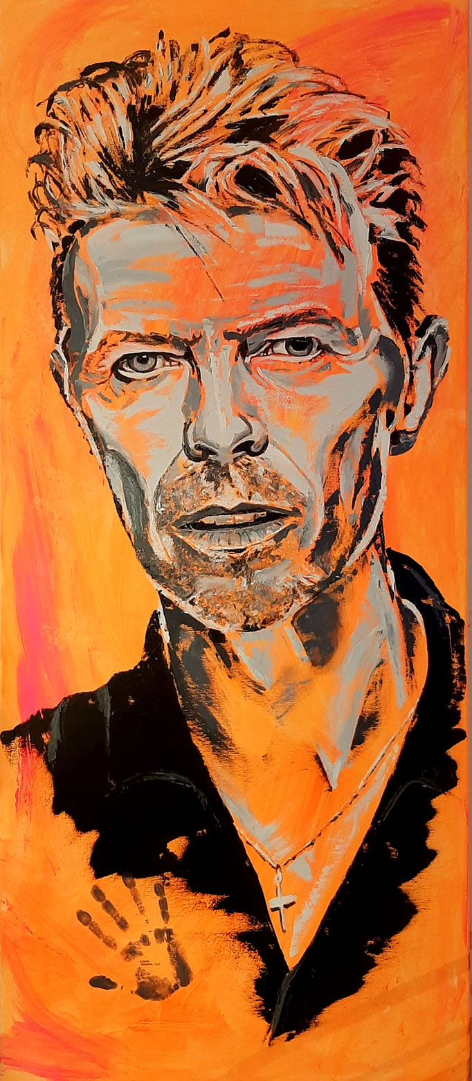 David Bowie l 60x140 cm l Öl & Acryl auf Leinwand