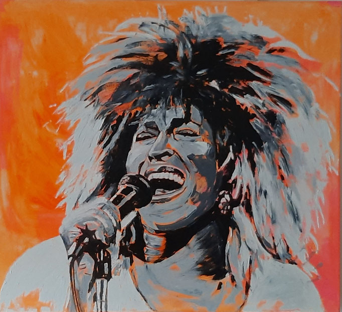 Tina Tuner l 110x100 cm l Öl & Acryl auf Leinwand