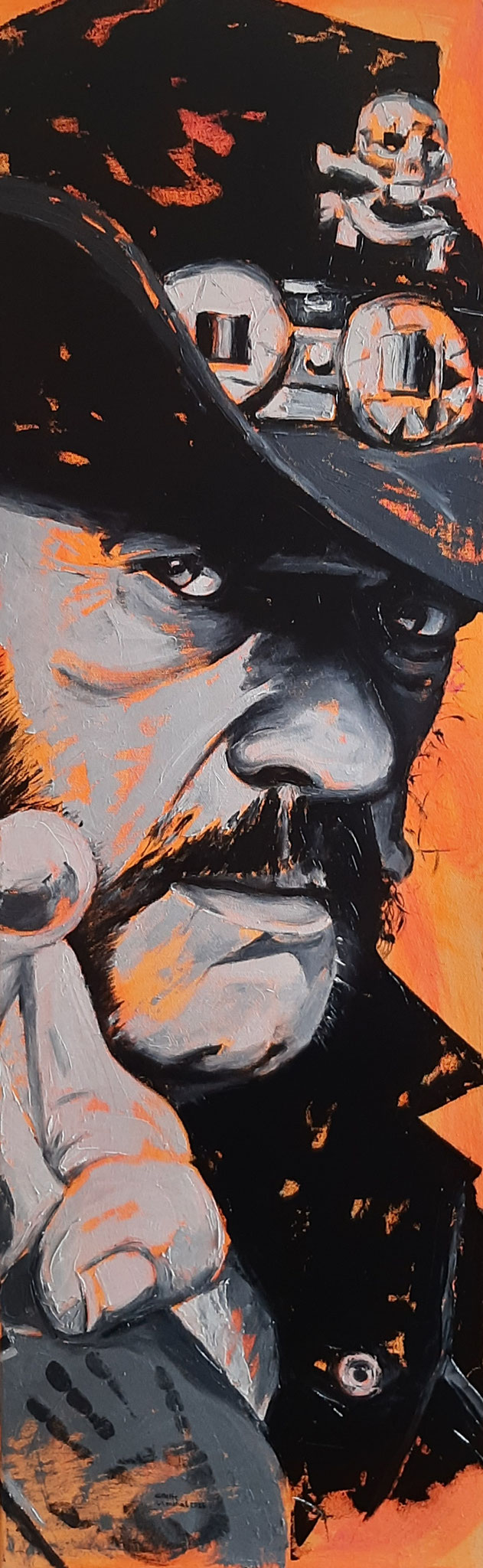 Lemmy Kilmister l 35x110 cm l Öl & Acryl auf Leinwand