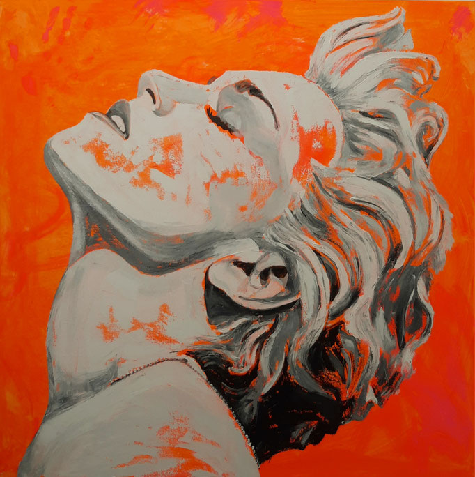 Madonna l 80x80 cm l Öl & Acryl auf Leinwand